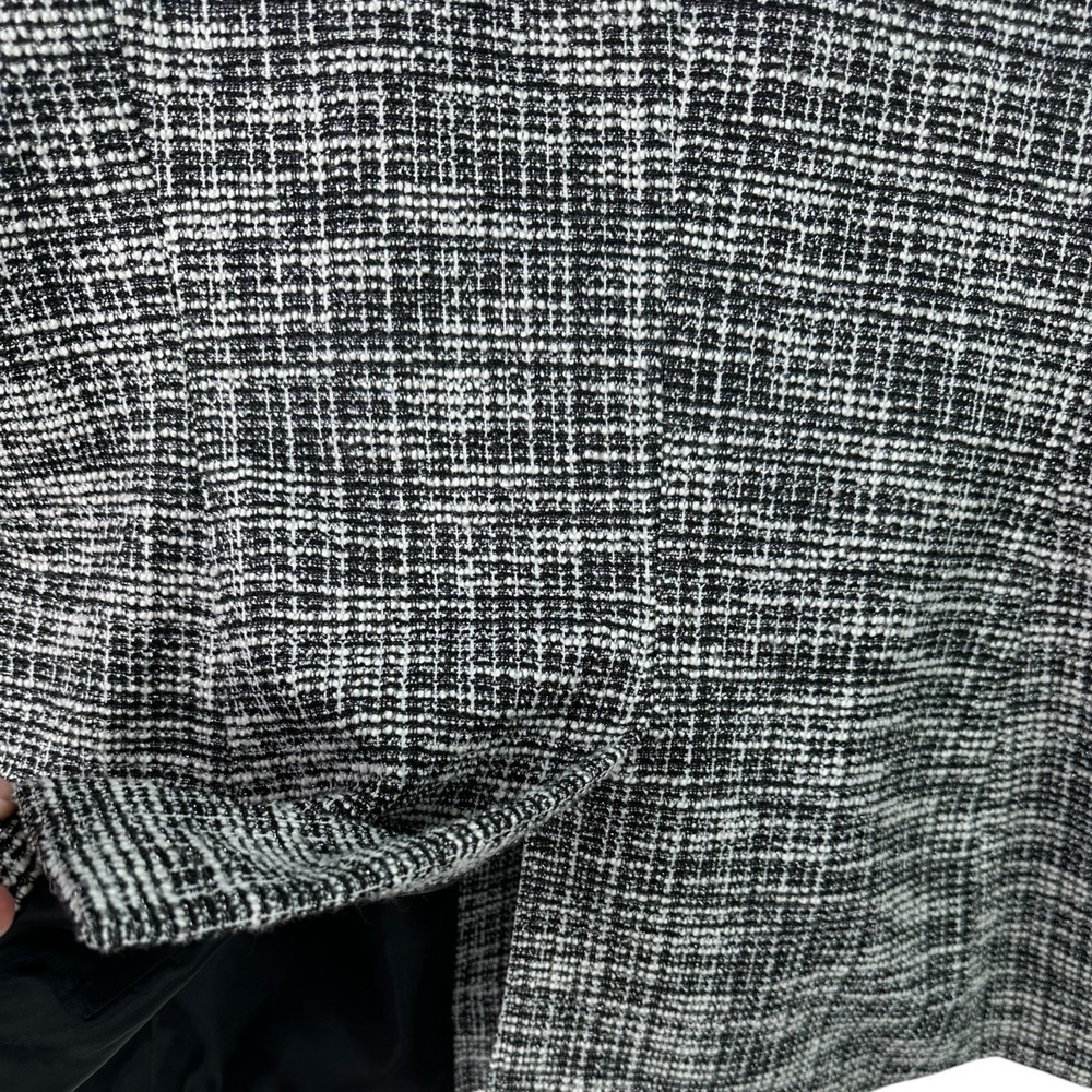 Anne Klein Bouclé Tweed Blazer Jacket Black White Textured Lined Women's Large - Picture 15 of 15